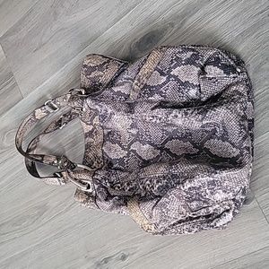 B Makowsky Genuin Leather Snake Large Handbag/Tote